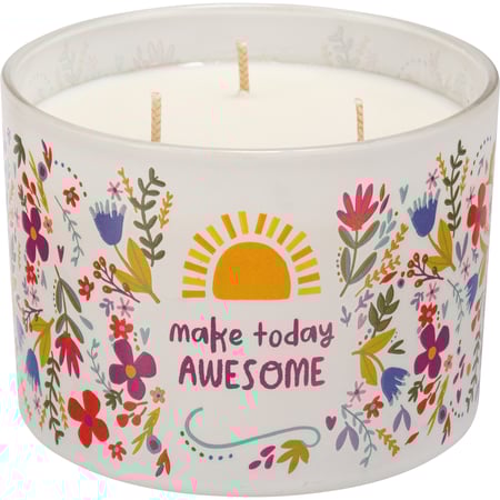 Make Today Awesome Candle - Soy Wax, Glass, Cotton