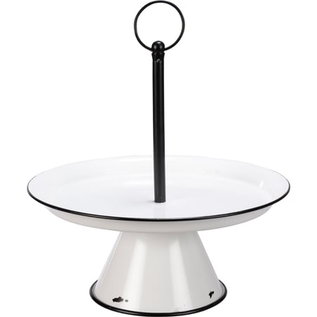 Single Tier Pedestal Tray - Metal