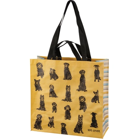 Dog Lover Market Tote - Post-Consumer Material, Nylon