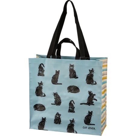 Cat Lover Market Tote - Post-Consumer Material, Nylon
