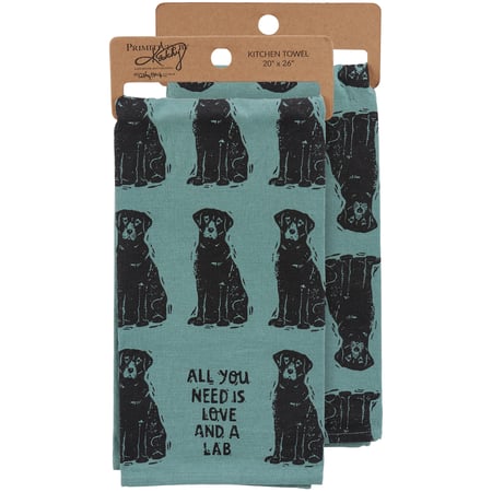 Love And A Lab Kitchen Towel - Cotton