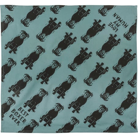 Boxer/Love My Human Large Pet Bandana - Cotton