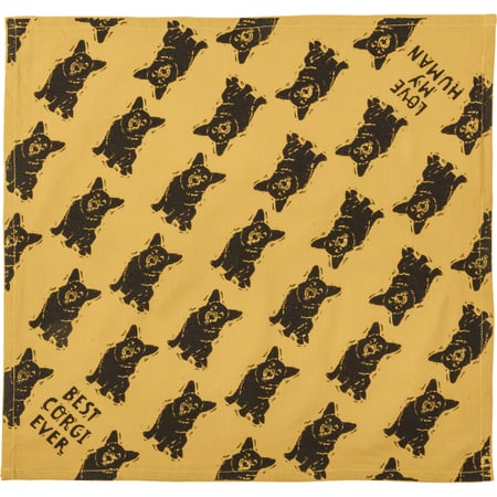 Corgi/Love My Human Small Pet Bandana - Cotton