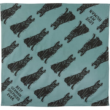 Shepherd/Love My Human Large Pet Bandana - Cotton