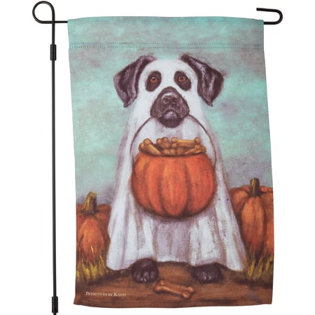 Ghost Dog Garden Flag - Polyester
