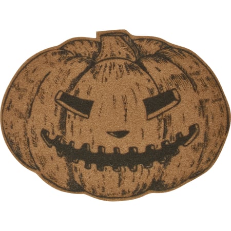 Jack O'Lantern Rug - Polyester, PVC skid-resistant backing