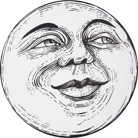 Man In The Moon Wall Decor - Wood