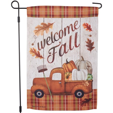 Welcome Fall Garden Flag - Polyester