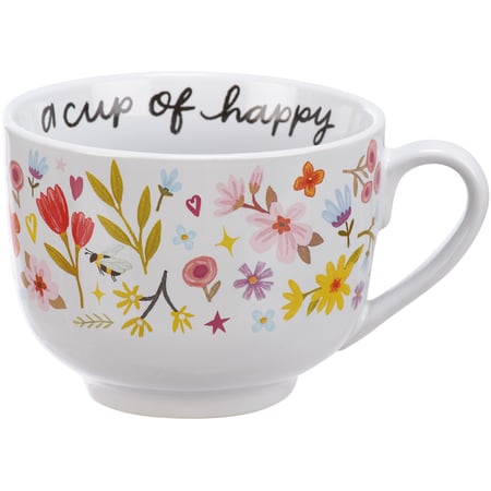 A Cup Of Happy Mug - Stoneware