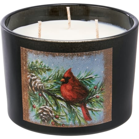 Cardinal Candle - Soy Wax, Glass, Cotton
