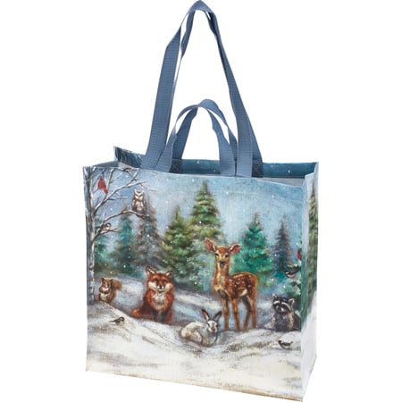 Winter Family Market Tote - Post-Consumer Material, Nylon