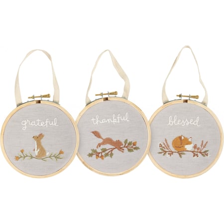 Autumn Hoop Set - Cotton, Linen, Wood, Metal