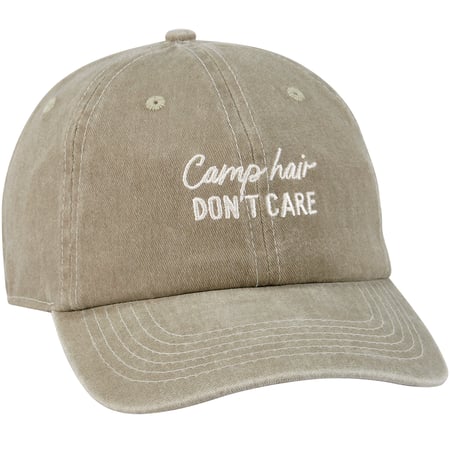 Camp Hair Don't Care Baseball Cap - Cotton, Metal