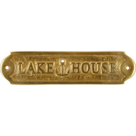 Lake House Door Plaque - Metal
