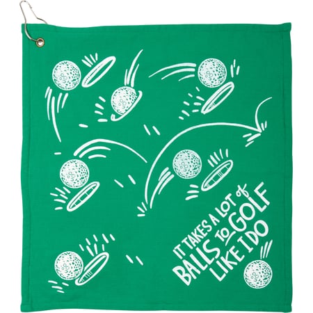 Golf Like I Do Golf Towel - Cotton, Terrycloth, Metal