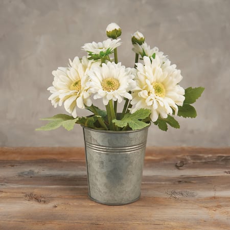 Gerbera Daisies Planter - Metal, Plastic, Fabric, Wire