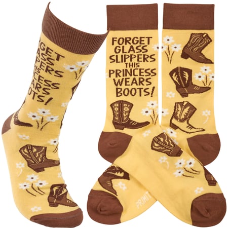 This Princess Wears Boots Socks - Cotton, Nylon, Spandex