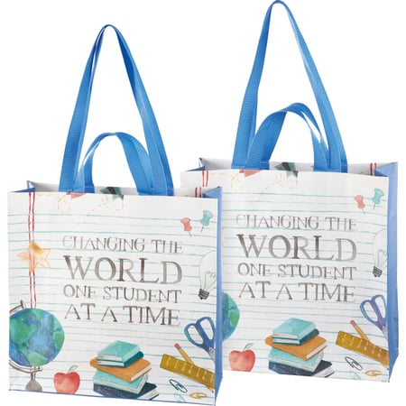 One Student At A Time Market Tote - Post-Consumer Material, Nylon