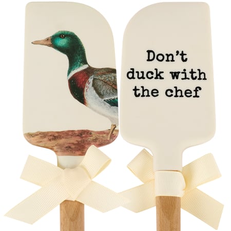 Don't Duck With The Chef Spatula - Silicone, Wood