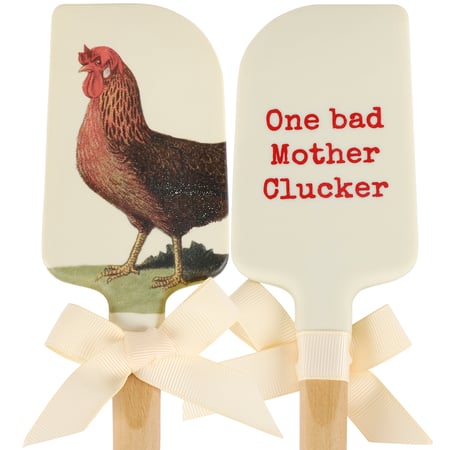 One Bad Mother Clucker Spatula - Silicone, Wood