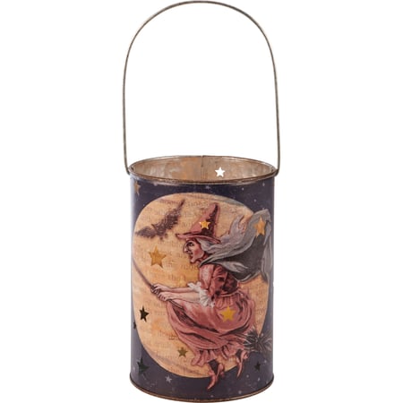 Midnight Witch Lantern - Metal, Paper, Wire