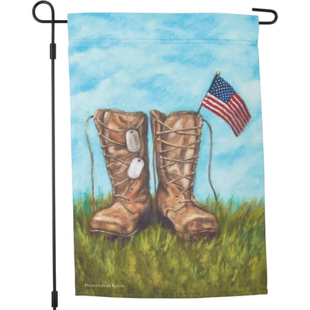 Soldier's Boots Garden Flag - Polyester