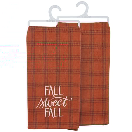 Fall Sweet Fall Plaid Kitchen Towel - Cotton