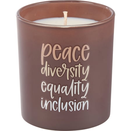 Kindness Peace Diversity Candle - Soy Wax, Glass, Cotton