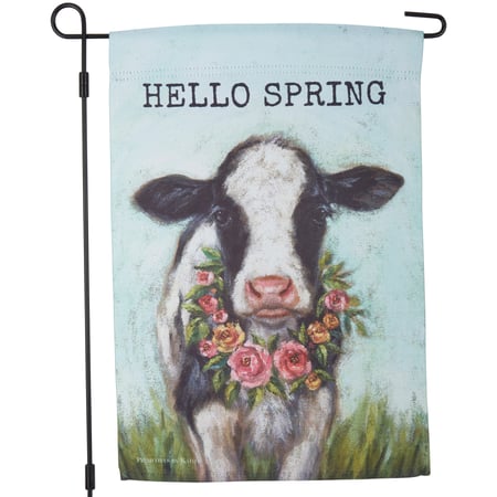 Hello Spring Garden Flag - Polyester