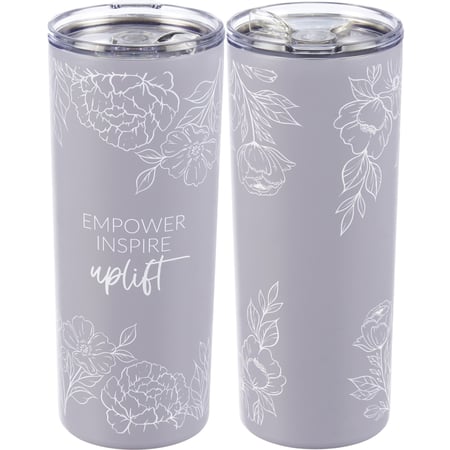 Empower Inspire Uplift Coffee Tumbler - Stainless Steel, Plastic