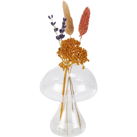 Standing Mushroom Vase - Glass