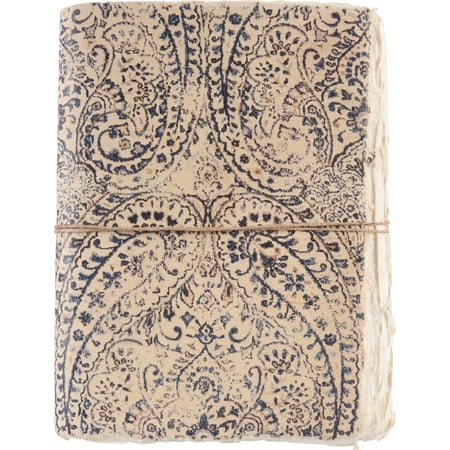 Indigo Paisley Journal - Paper, Cotton