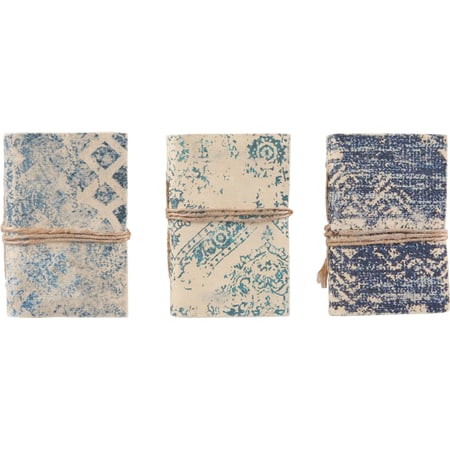 Indigo Notebook Mini Set - Paper, Jute