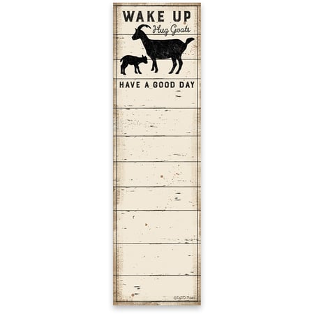 Wake Up Hug Goats List Pad - Paper, Magnet
