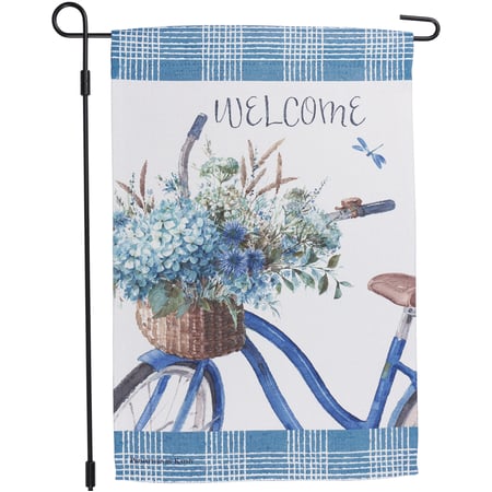 Welcome Bike Garden Flag - Polyester