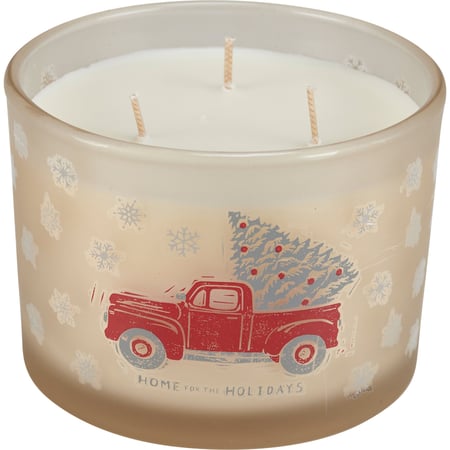 Home For The Holidays Candle - Soy Wax, Glass, Cotton