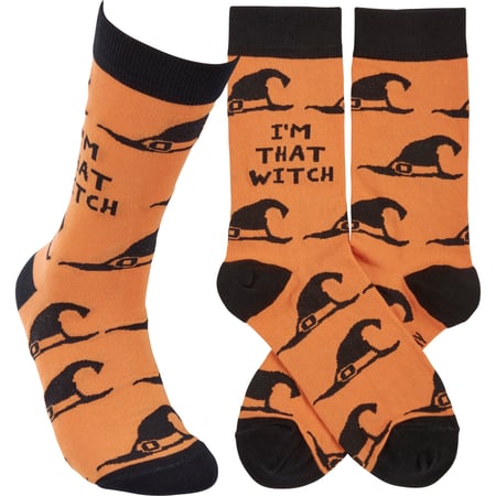 I'm That Witch Socks - Cotton, Nylon, Spandex