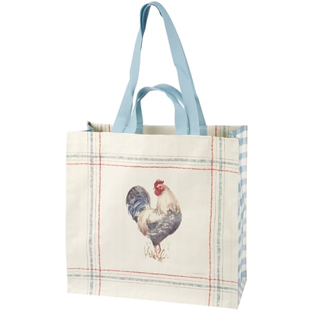 Rooster Market Tote - Post-Consumer Material, Nylon