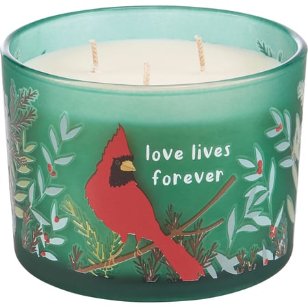 Love Lives Forever Candle - Soy Wax, Glass, Cotton