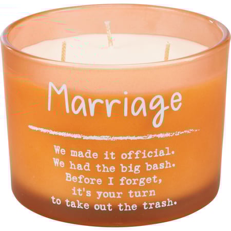 Marriage Poetry Candle - Soy Wax, Glass, Cotton