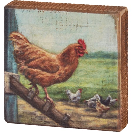 Chicken Coop Block Sign - Wood