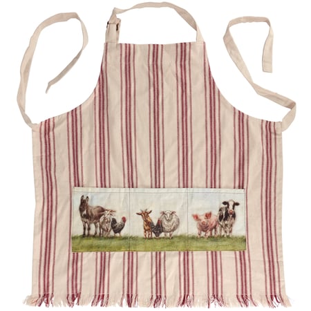 Farm Animals Apron - Cotton, Metal