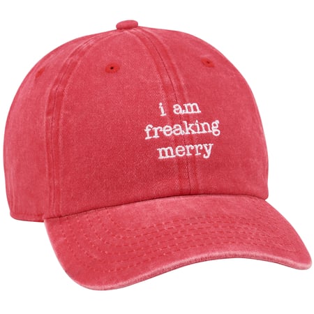 I Am Freaking Merry Baseball Cap - Cotton, Metal