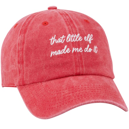 Little Elf Made Me Do It Baseball Cap - Cotton, Metal