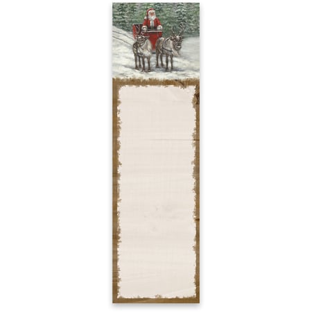 Santa's Sleigh List Pad - Paper, Magnet