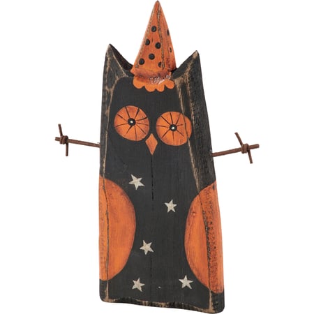 Owl Rustic Chunky Sitter - Wood, Wire