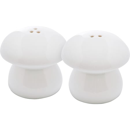 Mushroom Salt and Pepper Shakers - Ceramic, Plastic