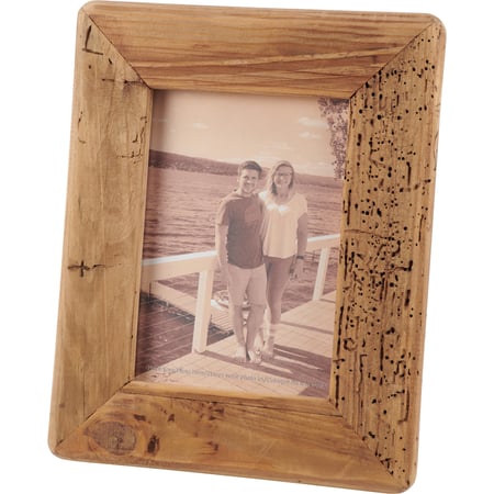 Rustic Wood Rectangle Frame - Wood, Glass