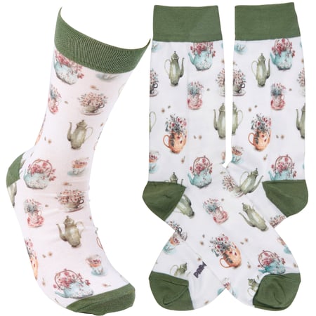 Tea Lover Socks - Polyester, Spandex