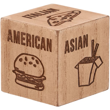 Dinner Decision Dice - Wood